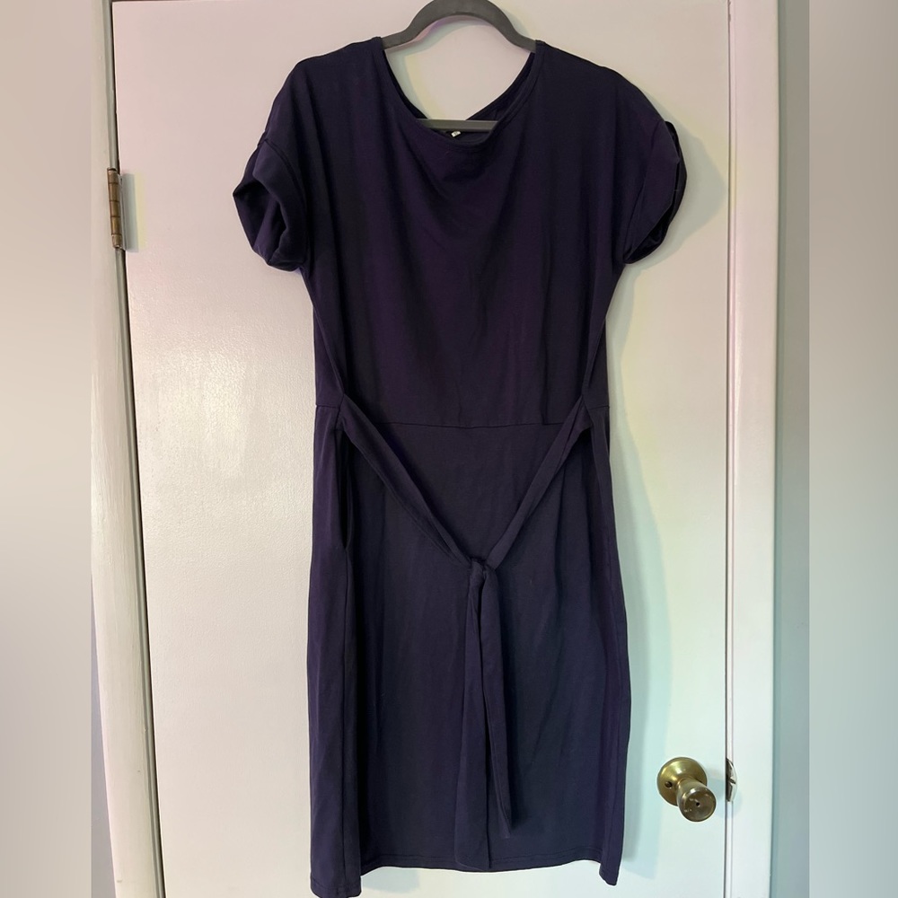 Nave blue tie waist dress size XL